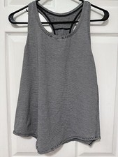 Lululemon Tank Stripped Black Jelly Logo Medium Size 6
