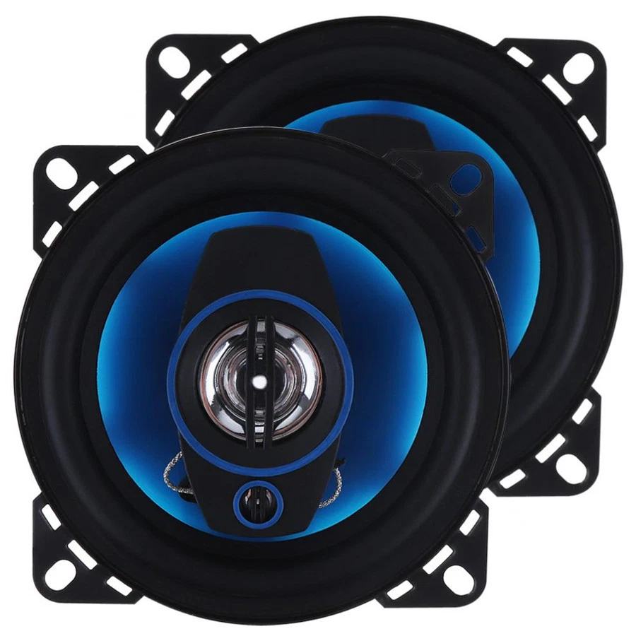2x Bocina coaxial automática para automóvil de 4 pulgadas 100 W 90 db 3 vías HIFI altavoz de rango completo subwoofer Foto 2 de 4