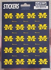 1 SHEET OF 20 MICHIGAN WOLVERINES 1" CIRCLE NCAA STICKERS