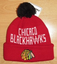 Chicago Blackhawks Fan Favorite Cuffed Winter Knit Hat Cap size Men's - Red