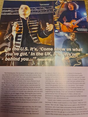 GERARD WAY MY CHEMICAL ROMANCE  FRANK IERO A4 page clipping KERRANG  MAGAZINE