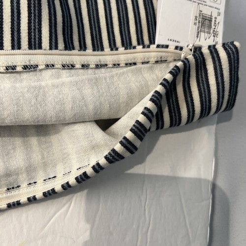 Pottery Barn Bryer Pillow Covers Striped Lumbar 2 Blue Coastal Beach 16” x 26” - Picture 15 of 24