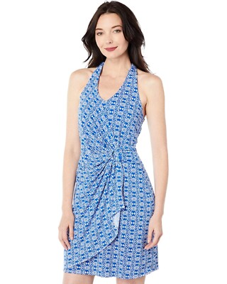 Tommy Bahama L121711 Women s Blue Clara Secret Cove Sleeveless Dress Size S