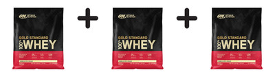 3 x Optimum Nutrition 100% Whey Gold Standard (10lbs) Vanilla (49,14 EUR/kg)