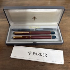 Parker 88 Rialto Matte Maroon Fountain and Ballpoint Pen set