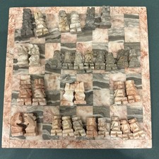 Marble and Onyx Chess Board Complete Set, Gra...