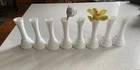 Lot of 8 Vintage Milk Glass Bud 6” Vase by Randall