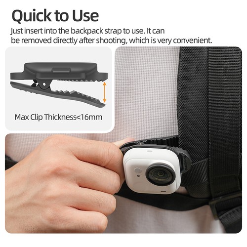 Magnetic Backpack Clip Vertical-Horizontal Accessories For Insta360 GO Ultra - Picture 6 of 9