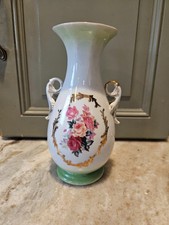 Vintage Japanese Ceramic Vase, Oriental Trading Inc, Made in Japan,Floral Design