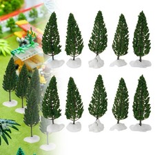 Model Complete Trees Pine Plastic Trees 10pcs Accessories Decor For Scale