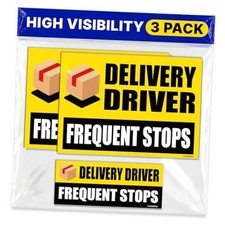 Delivery Driver Car Magnet - Eye-Catching, Reflective, Weather Yellow