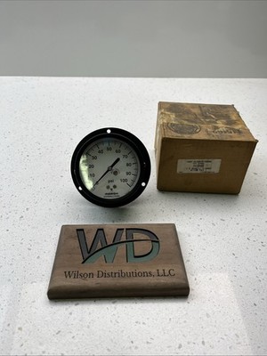 NEW Marsh Instruments H1848 Back-Flanged Pressure Gauge 0-100 PSI QUAL-C 1/4 NPT