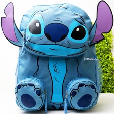 Disney Lilo and Stitch Large Backpack 16" Travel Bag Book Bag 3 D Body New Gift