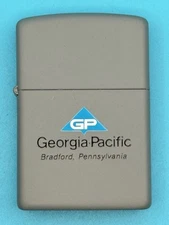 Vintage 1994 Georgia Pacific Bradford Pa Gray Matte Zippo Lighter NEW