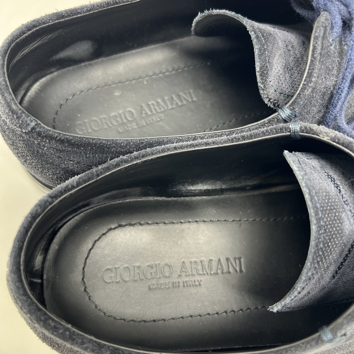 Giorgio Armani Lace Up Derby Suede Dress Shoes Men