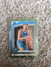 2024-25 Panini Donruss KJ Simpson Jr. Rookie Green Laser holo #247