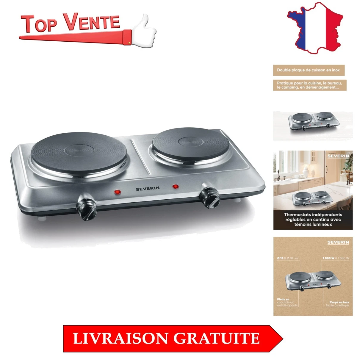 Réchaud électrique 1000W Dicall – Modèle ULUBAS, à Poser, Occasion