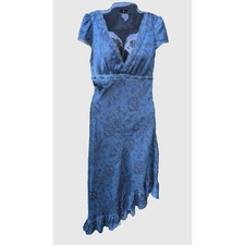 Kimchi Blue Babydoll Slip Dress M Cherub Print Asymmetrical Y2K Ethereal Fairy