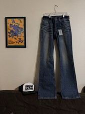 Balenciaga Garde Robe Flared Blue Denim Size S Made In Japan with Tag