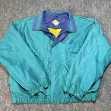 Vintage Gear For Sports Jacket Teal & Purple Jacket Mens Size Large Full Zip