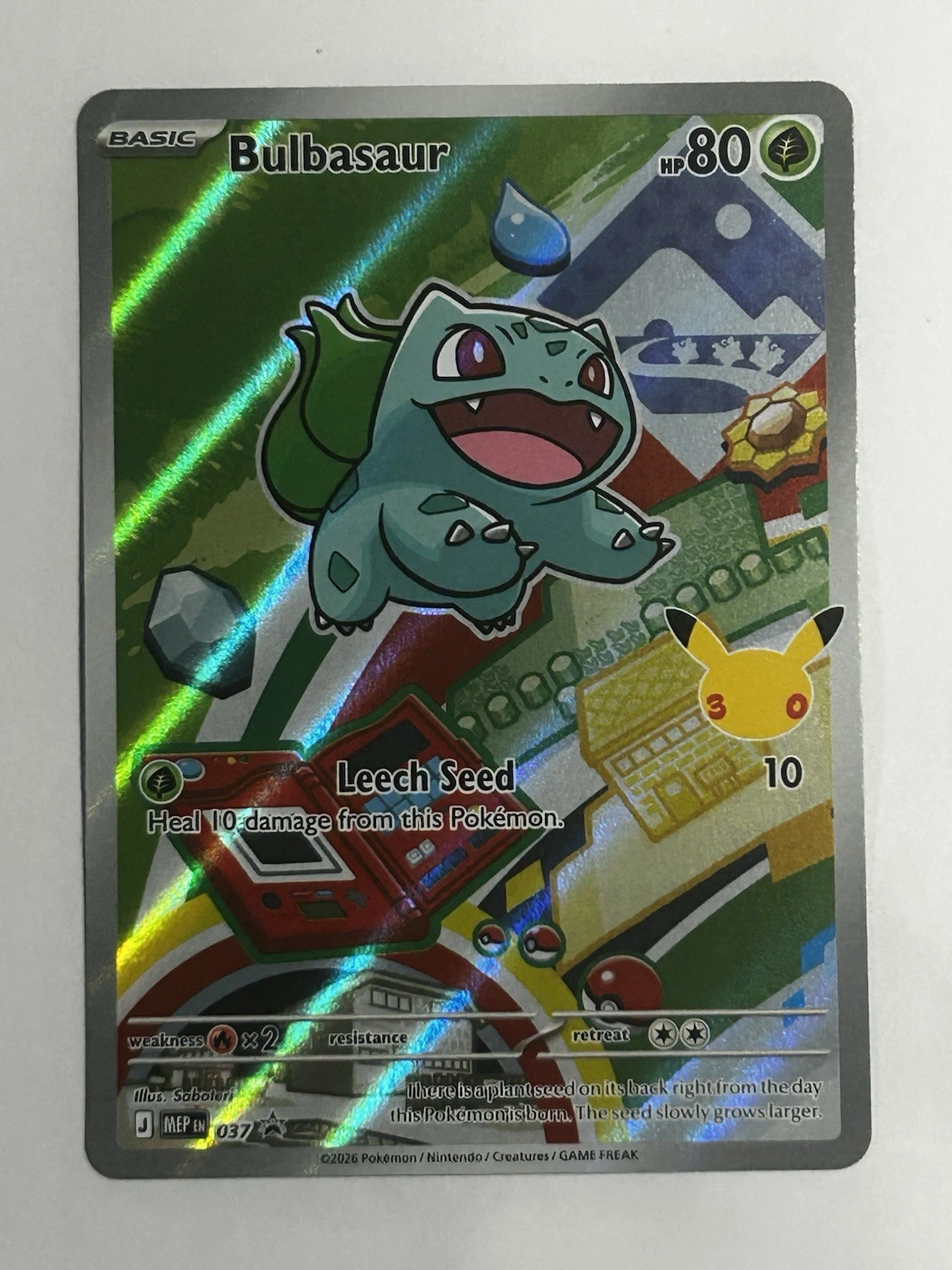 Bulbasaur MEP 037 – 30th Anniversary First Partner Promo – NM Pokémon TCG