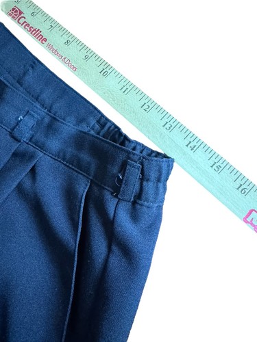 Jaclyn Smith pantalone plissettato vestito pantalone donna 12 blu navy gamba dritta - Foto 6 di 6