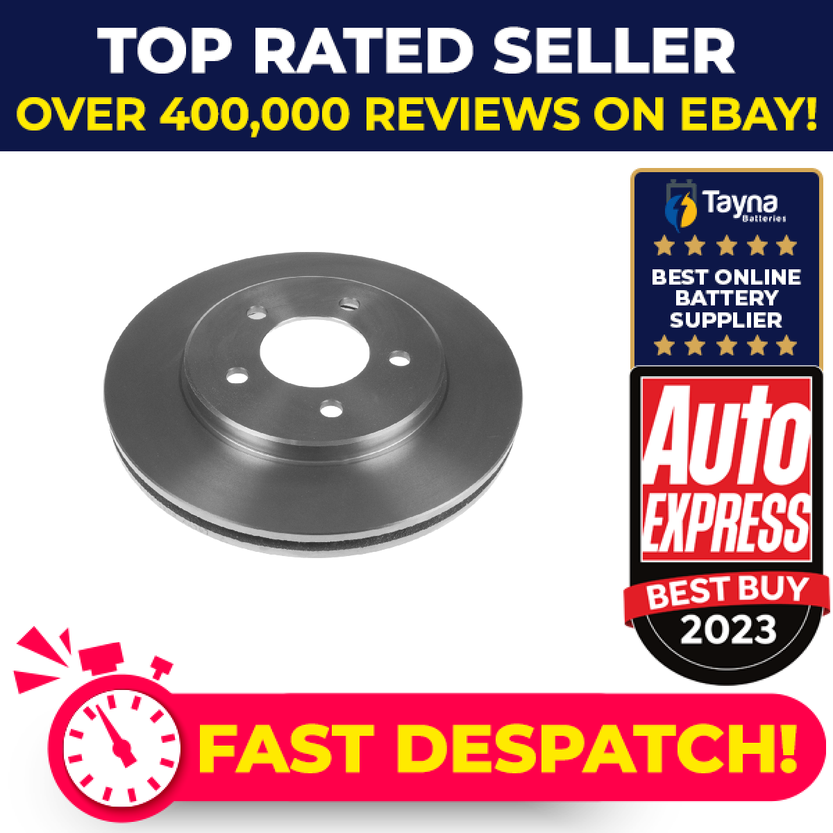 2x Brake Discs Pair Vented fits CHRYSLER TACUMA Mk2 2.0 Front 95 to 01 C00 282mm