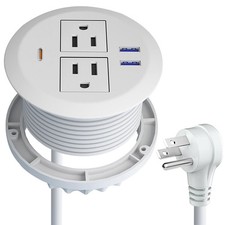 Desktop Power Grommet - 3-inch PD30W USB C Desk Fast Charging Station,3-USB P...