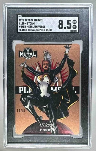 Storm 2021 Skybox Metal Universe Marvel X-Men #15PM Planet Copper /85 SGC 8.5