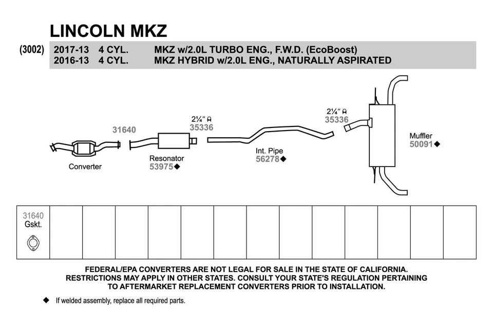 For Ford Fusion 2013-2020 Walker 53975 Steel Round Aluminized Resonator Assembly Foto 3 de 3