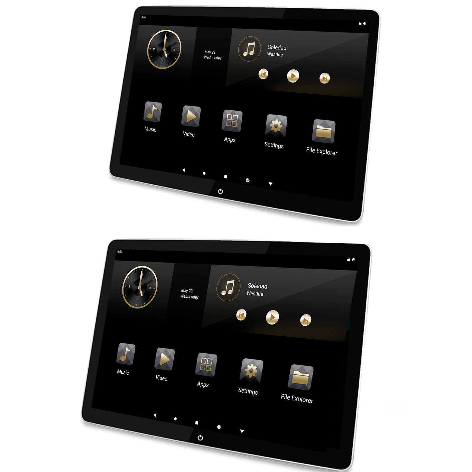 For Porsche 1 Set 12"" Touchscreen Android Headrest Monitor 8+128GB WiFi + 4G