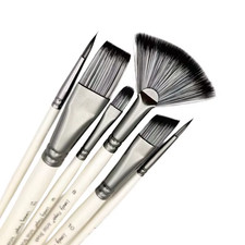 6/24Pcs Acrylic Paint Brushes Set Different Nylon Tips for Acrylic Oil Watercolo