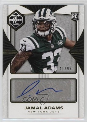 2017 Panini Limited Rookie Auto 41/99 Jamal Adams #156 Rookie Auto RC j4h