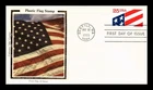 DR JIM STAMPS US COVER PLASTIC FLAG FIRST DAY ISSUE COLORANO SILK CACHET