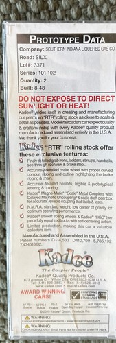 Kadee Cars HO RTR #9020 ACF 11,000 Gallon Insulated Tank Car SILX #101 NIB - Picture 3 of 4