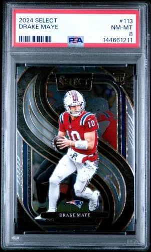 2024 PANINI SELECT #113 DRAKE MAYE ROOKIE RC PSA 8