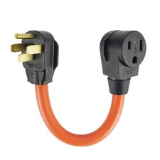 1.5FT NEMA 14-50P to 6-50R Welder Adapter Cord, Heavy Duty 50Amp 250V STW 6AWG 3