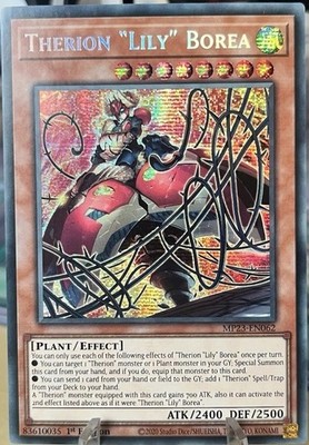 Therion  Lily  Borea MP23-EN062 SECRET RARE Yu-Gi-Oh! 1. Edition Dueling Heroes