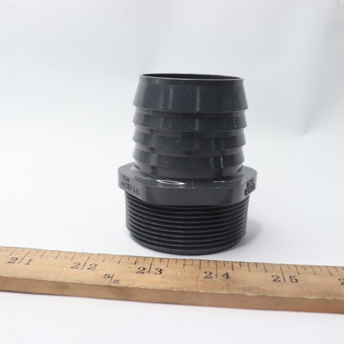 Spears Tube Fitting Adapter Schedule 40 PVC Gray 2"