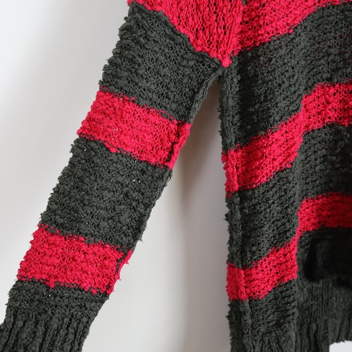 Free People Women's Songbird Rugby Striped V Neck Sweater Dark Olive Small 18x26 - Picture 5 of 20