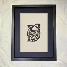 Jenny Dalenoord "Letter "D"" CUSTOM FRAMED Art