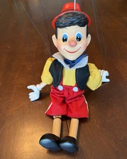 Pinocchio Marionette String Puppet  Hand-painted  Wood Souvenir