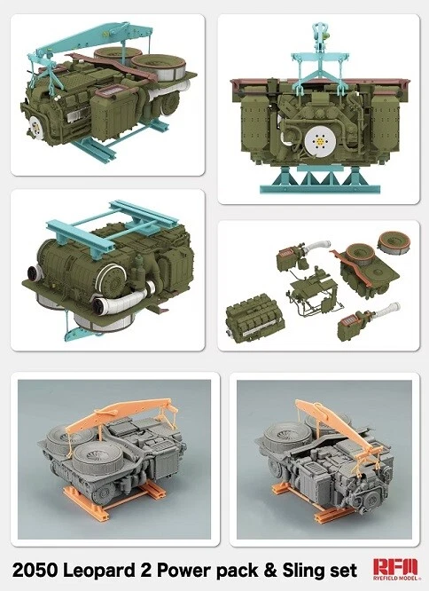 Rye Field Model RM-2050 - 1/35 Leopard 2 Power pack & Sling set - Neu