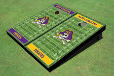 East Carolina University Alternating Football Field Custom Cornhole Board