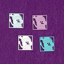 SNOWMAN SQUARE 2 winter die cuts scrapbook cards