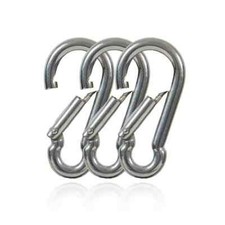 1  bis 100 Stück Karabiner Haken Silber Verz...