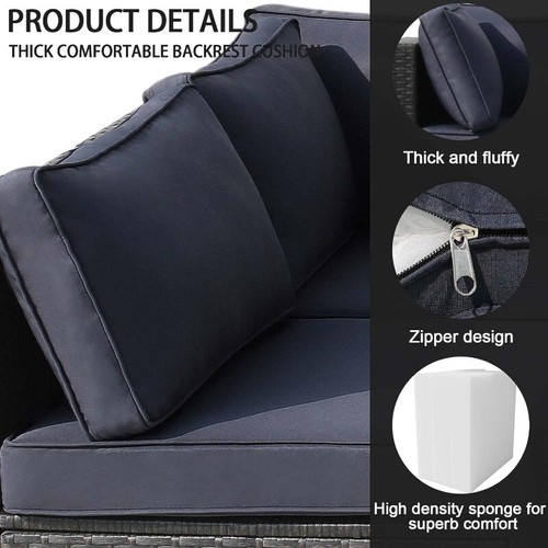14pcs Outdoor Patio Furniture Cushion and Pillow Replacement Sectional Cushions - Picture 11 of 61