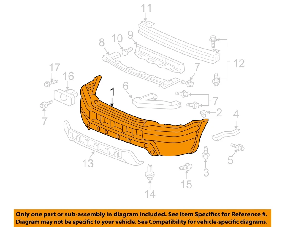 Conjunto de parachoques delantero usado se adapta a: Honda Pilot 2004 grado B delantero Foto 3 de 4