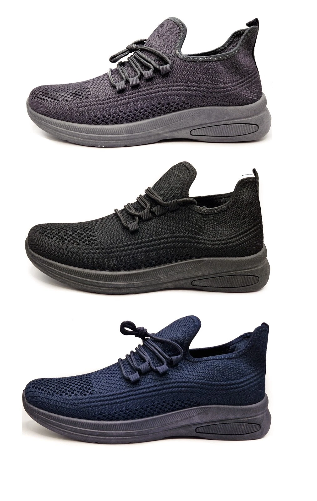Mens Casual Running Walking Jogging New Gym Sports Lace Up Trainers Shoes Size