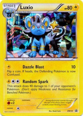 Pokemon Black & White Promo Rare Holo Luxio BW34